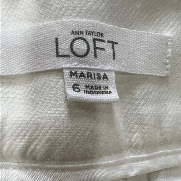 LOFT Cream Marisa Pants - Picture 2 of 6